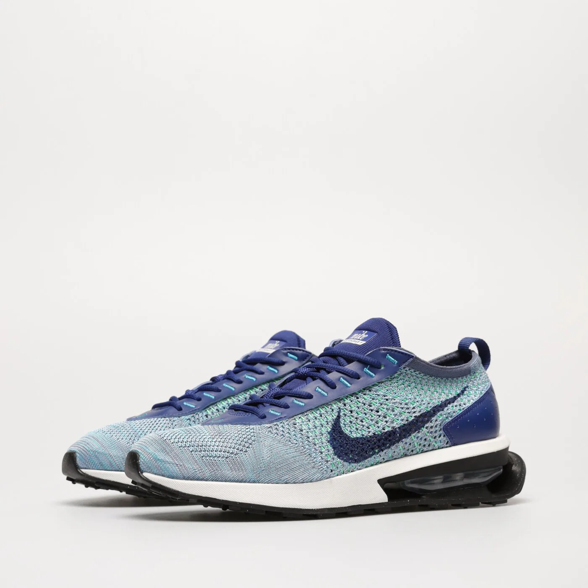 Mens Nike Air Max Flyknit Racer Trainers FD2765 400 Blue/White