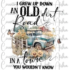 Sublimation Transfer Old Dirt Road Western Ready To Press Heat Transfer