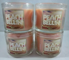 4 candles Bath & Body Works mini 1.3 oz Candle  Peach Bellini