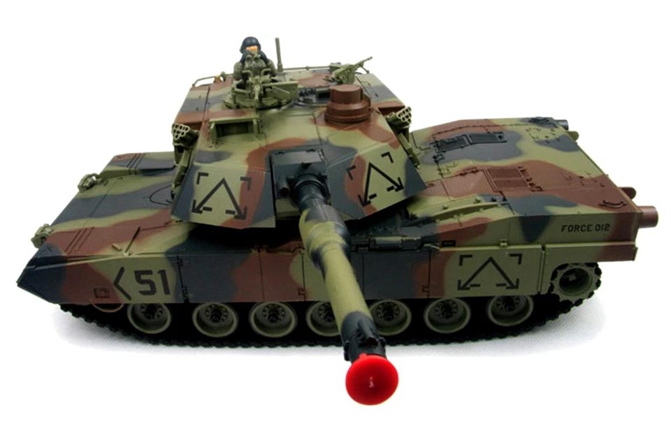 SELL AS IS Abrams M1A2 USA Battle Tank Airsoft 16" RC Camo Military Vehicle Used - Image 3 of 4