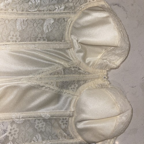 Dominique Intimate Apparel Longline Lace Torsolette Bridal Corset - Ivory 34B - Picture 3 of 3
