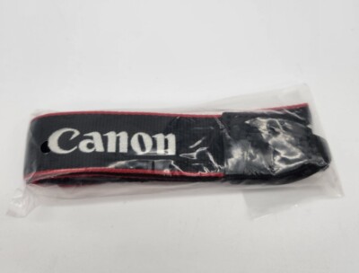 Canon EOS  Digital Camera Neck Shoulder Strap Black-Red -  Genuine OEM 