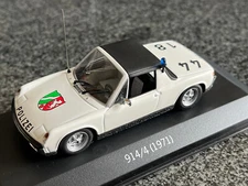 PORSCHE MINICHAMPS  914/4 TARGA WHITE POLICE CAR 1:43 SCALE RARE Ltd NEW 1971