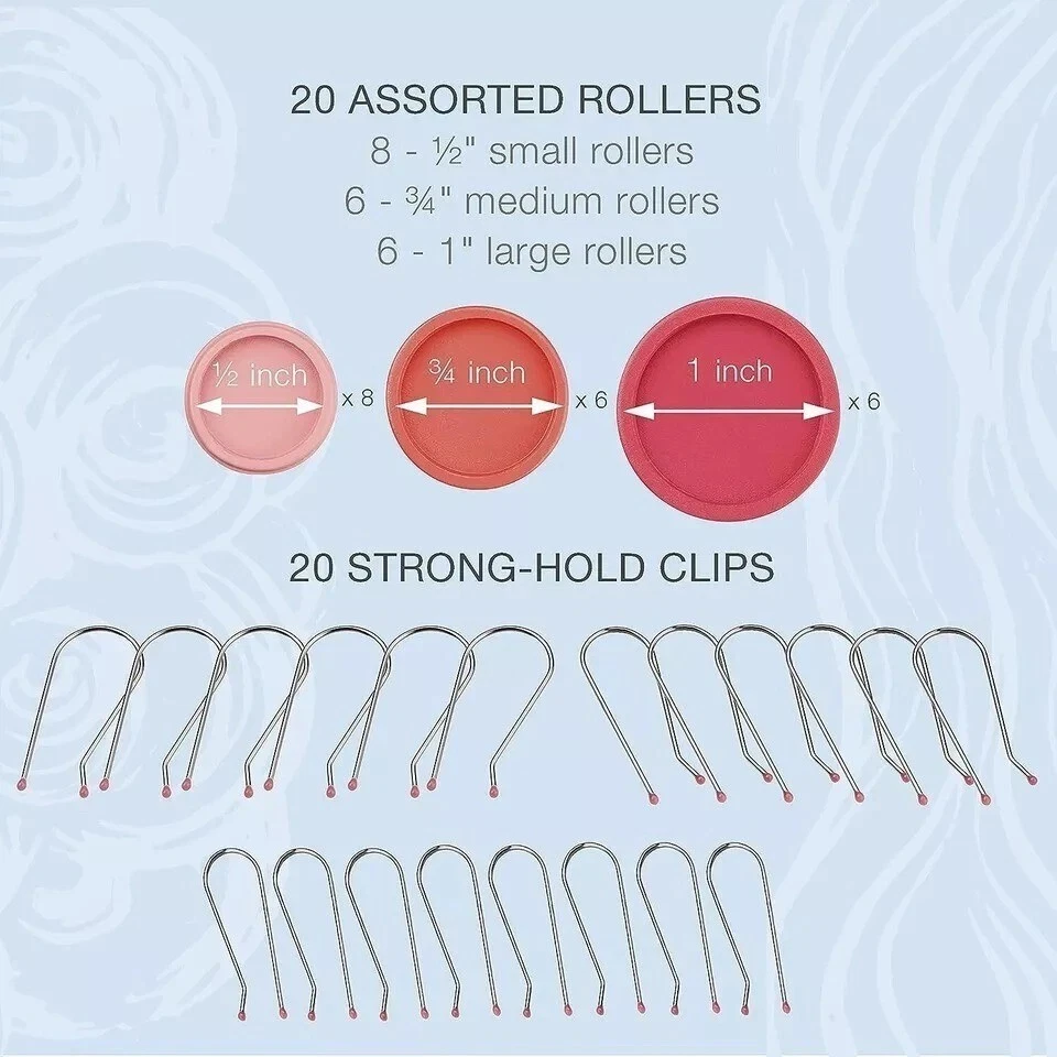 Setter de cabello 20 rodillos rizadores calientes de cerámica calor instantáneo iónico peinado conair Foto 2 de 4