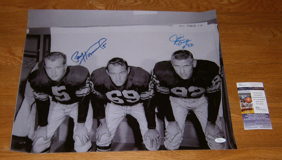 Paul Hornung Autographed Signed Green Bay Packers 1957 PACKERS 16x20 photo ROOKIE Yr JSA COA AUTO w/ Jim Temp 