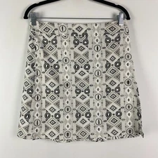 Rip Skirt Hawaii Coverup Beachwear Tribal Geometric Grey Skirt Women Size Small