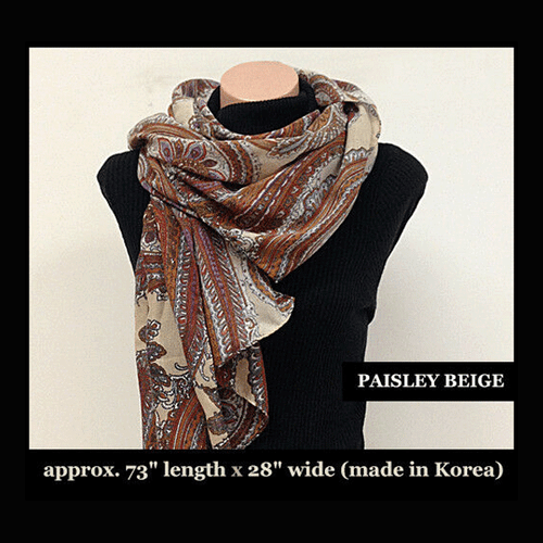 High Quality Soft Material Wide n Long Scarf - Shawl Size Made in Korea -Special - Picture 8 of 34