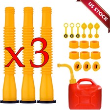 3X Replacement Gas Can Spout Nozzle Vent Kit For Plastic Gas Cans Old Style Caps
