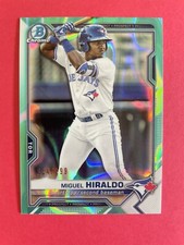 2021 Bowman Draft Chrome Base Aqua Lava Refractor #BDC-98 Miguel Hiraldo /199