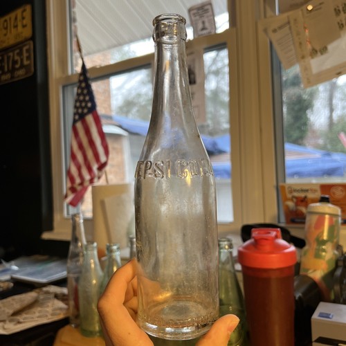 Antique Charlotte NC Straight Side Pepsi Cola Soda Bottle 12oz North Carolina - Picture 7 of 12