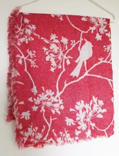 Cejon Cardinal Bird in Tree Shimmery Sihouette Print Rayon Shawl Scarf 75x23
