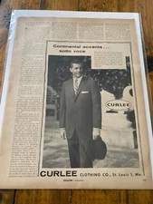 Vintage 1959 Curlee Clothing Company St. Louis, Missouri ad