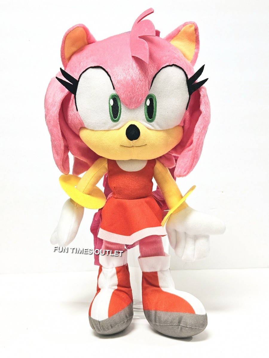 Sonic The Hedgehog Amy Rose in Red Dress Plush Doll Backpack 15