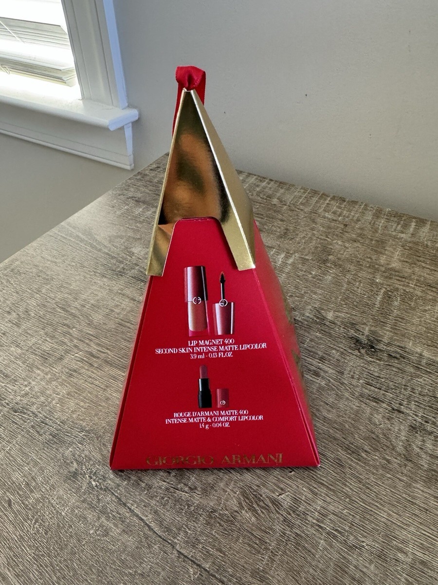 Giorgio Armani Holiday Lip Box Set Lip Magnet 400 Rouge Darmani