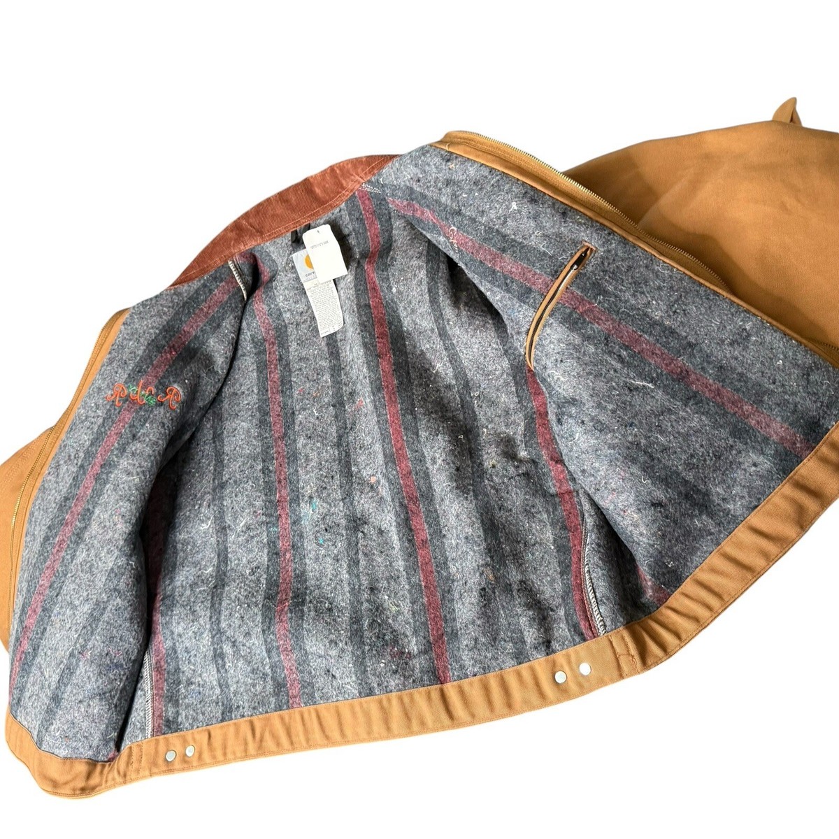 Vintage Carhartt Detroit Jacket Blanket Lined Mens Size 56
