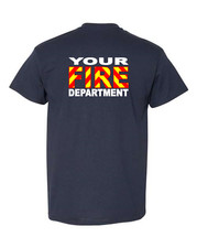 Custom Name Fire Dept T-shirt With Chevrons