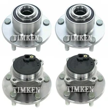 Front and Rear Wheel Bearing & Hub Assy Kit Timken For Mazda 3 FWD 4-Wheel ABS