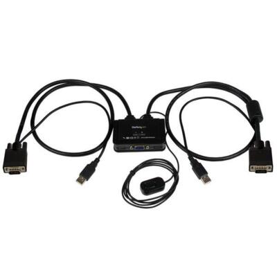 StarTech.com 2 Port USB VGA KVM Switch - Powered via USB mit p