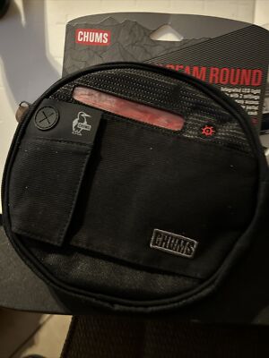 Chums Hi Beam Round Black Waistpack Phone Sleeve Hip Pack NEW