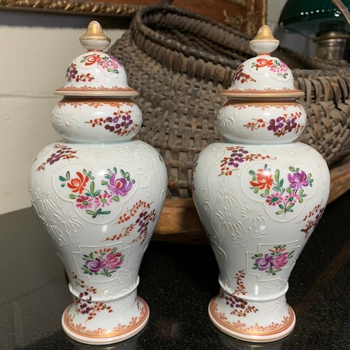 Porcelaine de Paris Hand Painted Asian Style Ginger Jars Urns Artist Mark France - Picture 2 of 12