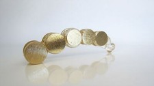 Textured gold clear acrylic art deco banana hair claw clip