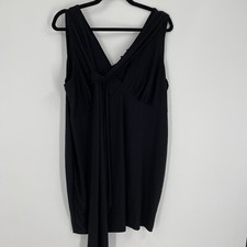 Fashion Nova Women’s V Neck V Back Sleeveless Mini Dress size 2X Scarf Detail