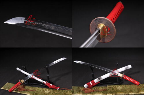 30" Prêt au combat T-10 acier argile trempée jp wakizashi katana épée aiguisée  - Photo 1/1