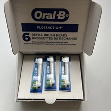 Oral B FlossAction Electric Toothbrush Replacement Brush Heads, 6 Count