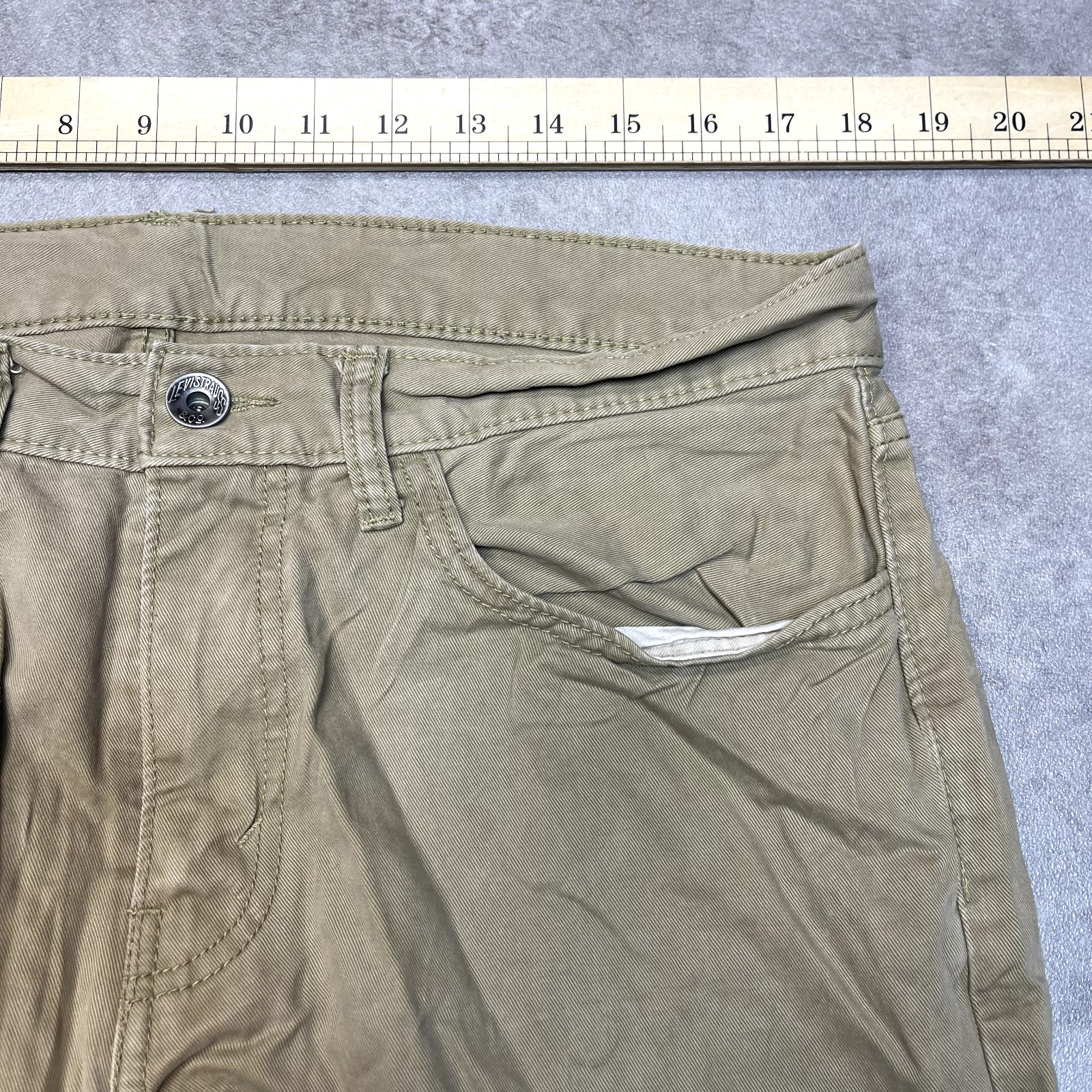 Levis 514 Jeans Mens 34" Y2K Denim USA Vintage Straight Fit Trousers Beige image 4