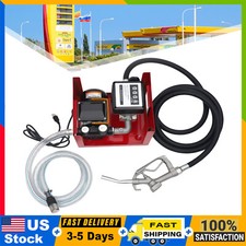 Electric Fuel Transfer Pump Self-priming Oil Diesel Pump 110V  Hoses  Nozzle