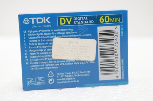 Nastro miniDV TDK, videocassetta digitale SP60 min con custodia, codice articolo: DVM60MEEC - Foto 3 di 5