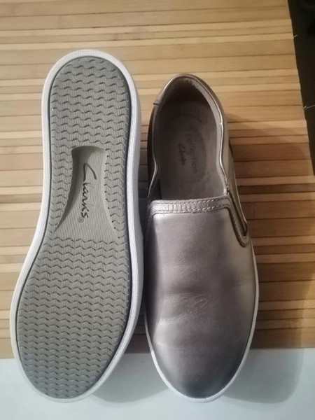 Women Clarks Boots Gold Leather 37