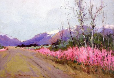 Sydney Laurence Fireweed Lane 1900 17''x 22'' Archival Art Print