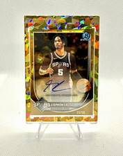 2025-26 Bowman Sapphire Chrome Autos Stephon Castle #bca-sc Gold /50 Spurs