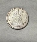 1886 Seated Liberty Dime - AS IS - US 90% Silver Coin - Cleaned