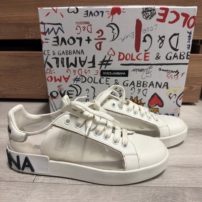 Dolce gabanna white sneakers, mesh barely used them
