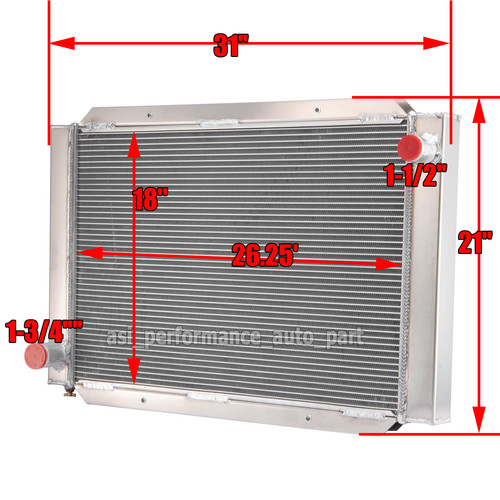 Radiador universal para hidrodeslizador de aluminio de 3 filas AA5052 31"" x 21"" en general #209000 - Imagen 2 de 7