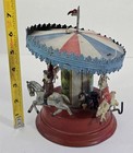 X-730 VINTAGE 1930'S GERMAN GUNTHERMANN WIND UP TIN LITHO CAROSEL  — photo 1