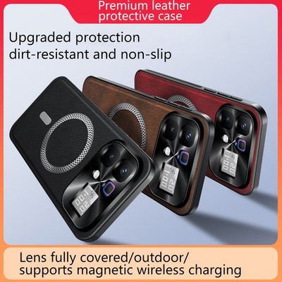 For Infinix Note 60 Pro 5G, Phone Case Wireless Charge Hybrid Leather Feel Cover