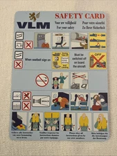 VLM Fokker 50 Safety Instruction Card
