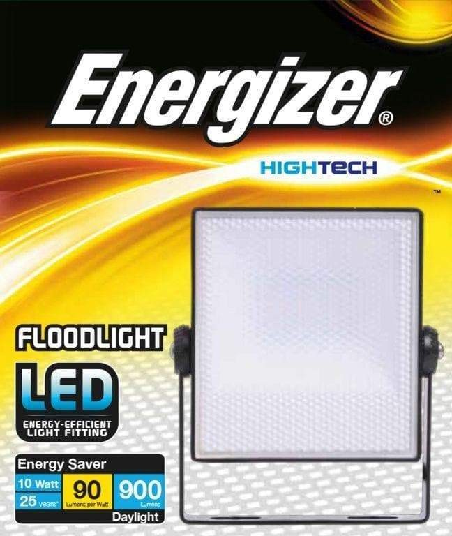 Energizer 10W LED Floodlight IP65 - 6500k 90lm 900 Lumens Daylight Outdoor Black