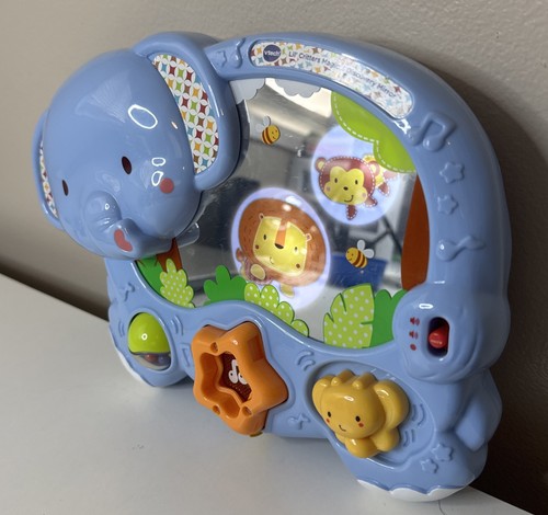 VTech baby Lil critters Magical discovery mirror elephant toy music lights WORKs