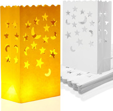 24 Pcs Luminary Candle Bags Fire-Retardant Material Lantern Luminary Bag Durable