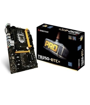 Biostar TB250-BTC+ 8 GPU Support LGA 1151 Core I7/I5/I3 LGA1151 Intel B250