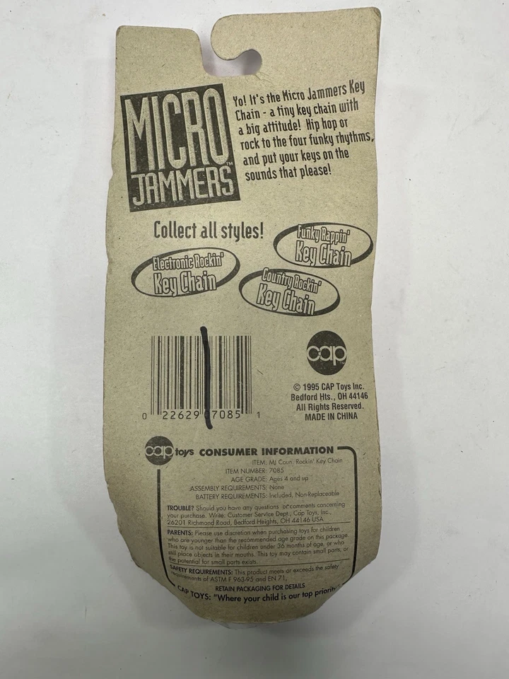 Vintage Micro Jammers Guitar Keychain Nwe In Package, Works 1995 - Image 2 of 4