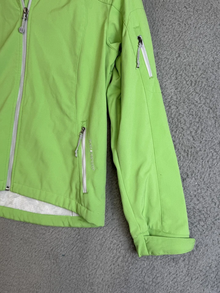 Chaqueta negra diamante doble diamante para mujer abrigo de exterior mediano softshell con capucha Foto 3 de 4