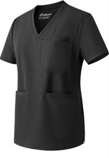 Ubon Women Scrubs Top V Neck Medical Uniform Shirts Soft Stretch Workwear XL