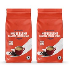 by Amazon House Blend Coffee Beans, Medium Roast, 2kg (2 Packs of 1kg), 32.18 per kilo