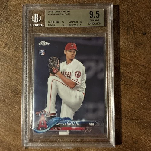 Topps Chrome 2018 Shohei Ohtani Rookie White Jersey #150 Base Angels BGS 9.5 RC
