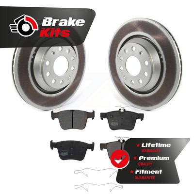 Rear Coat Disc Brake Rotors Semi-Metallic Pad Kit For 2018-2022 Volkswagen Atlas